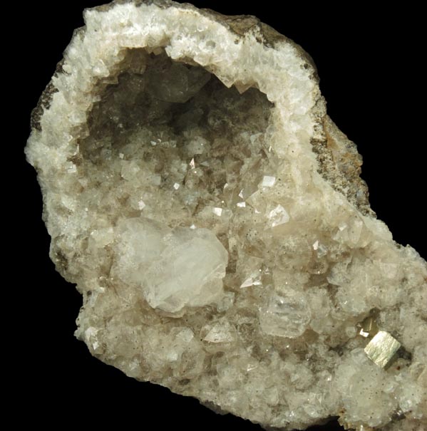 Apophyllite and Pyrite from Millington Quarry, Bernards Township, Somerset County, New Jersey