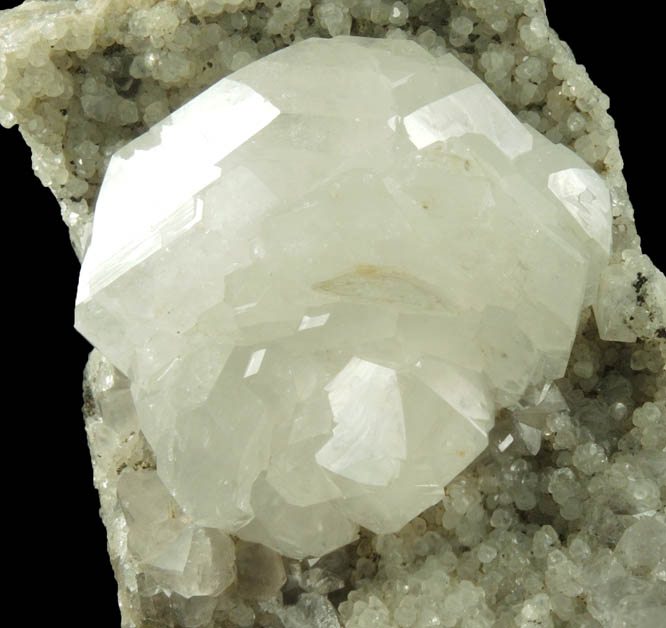 Apophyllite on Quartz and Datolite from Millington Quarry, Bernards Township, Somerset County, New Jersey