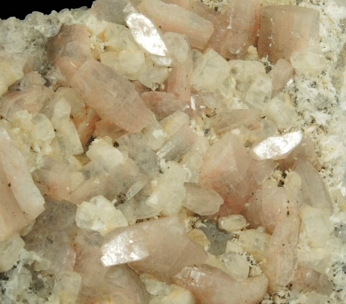 Heulandite with Hematite inclusions from Upper New Street Quarry, Paterson, Passaic County, New Jersey