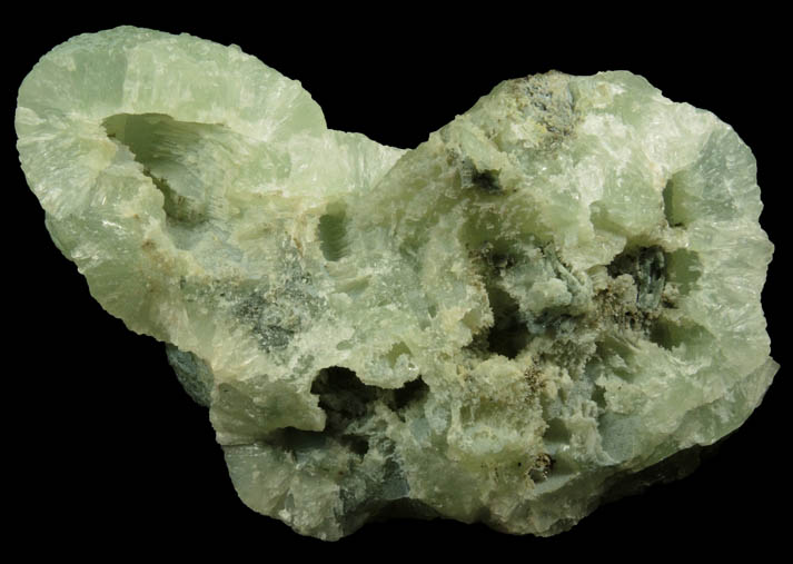 Prehnite with pseudomorphs after Anhydrite from Upper New Street Quarry, Paterson, Passaic County, New Jersey