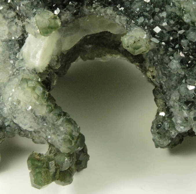 Apophyllite with Chlorite inclusions with Prehnite from Millington Quarry, Bernards Township, Somerset County, New Jersey
