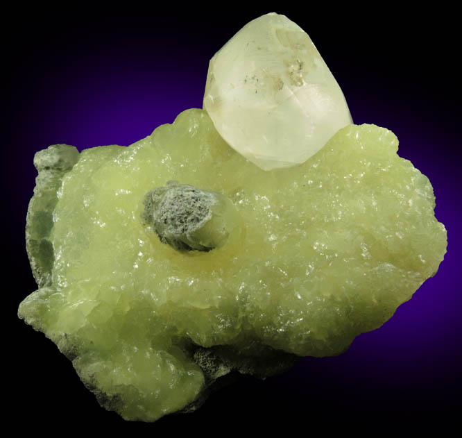 Prehnite with Calcite from Millington Quarry, Bernards Township, Somerset County, New Jersey