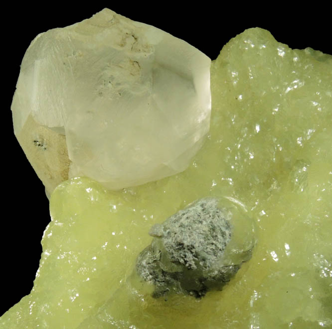 Prehnite with Calcite from Millington Quarry, Bernards Township, Somerset County, New Jersey