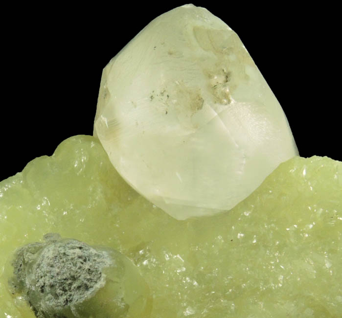 Prehnite with Calcite from Millington Quarry, Bernards Township, Somerset County, New Jersey