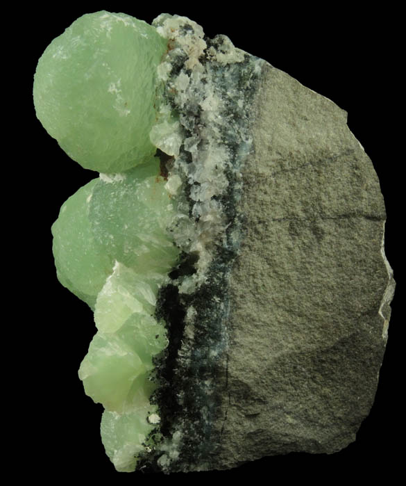 Prehnite with Laumontite from Upper New Street Quarry, Paterson, Passaic County, New Jersey