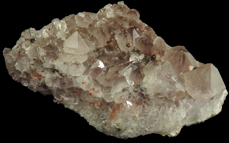 Quartz var. Smoky-Amethyst with Hematite from Millington Quarry, Bernards Township, Somerset County, New Jersey