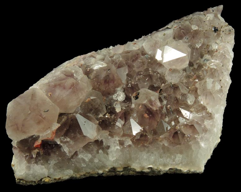 Quartz var. Smoky-Amethyst with Hematite from Millington Quarry, Bernards Township, Somerset County, New Jersey