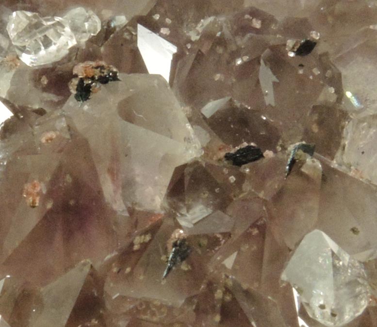 Quartz var. Smoky-Amethyst with Hematite from Millington Quarry, Bernards Township, Somerset County, New Jersey