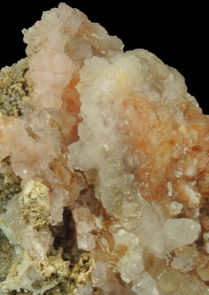 Quartz var. Rose Quartz Crystals from Rose Quartz Locality, Plumbago Mountain, Newry, Oxford County, Maine