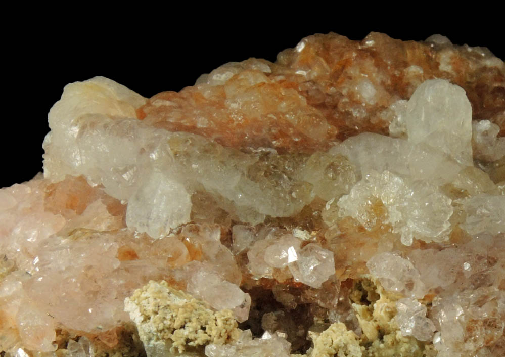 Quartz var. Rose Quartz Crystals from Rose Quartz Locality, Plumbago Mountain, Newry, Oxford County, Maine