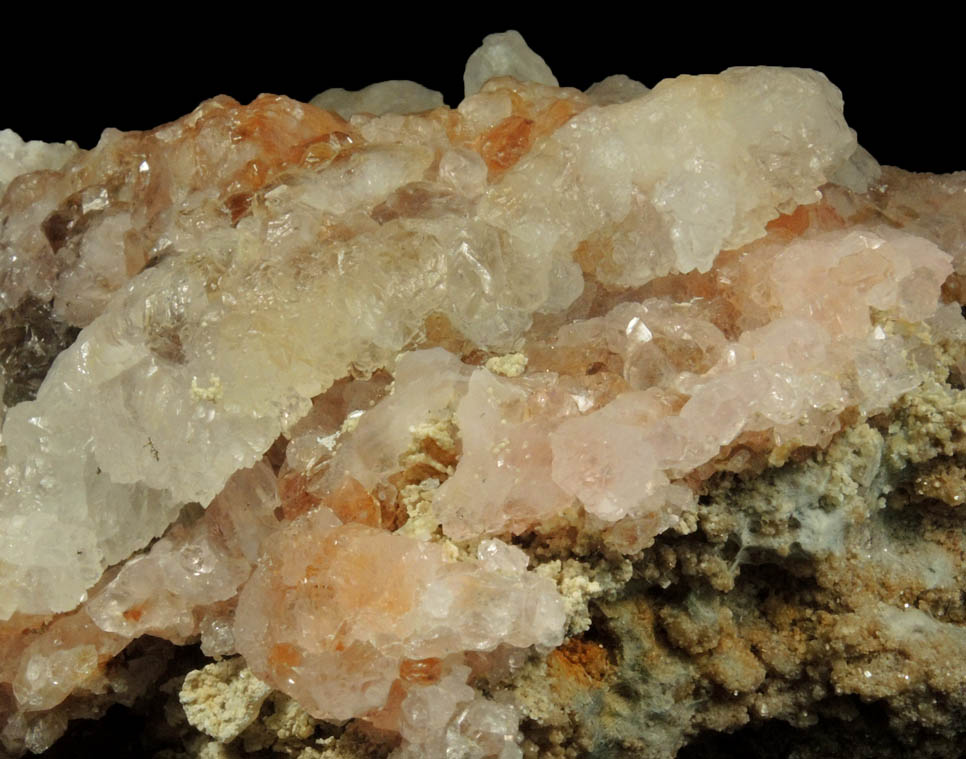 Quartz var. Rose Quartz Crystals from Rose Quartz Locality, Plumbago Mountain, Newry, Oxford County, Maine