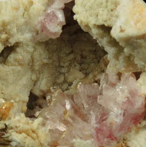 Quartz var. Rose Quartz Crystals from Rose Quartz Locality, Plumbago Mountain, Newry, Oxford County, Maine