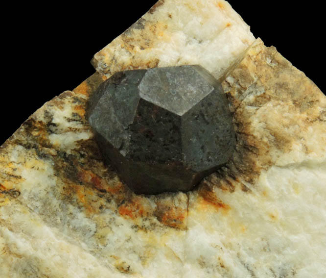 Almandine Garnet on Feldspar from Magna Futura Mine, east flank of Adams Mountain, Stoneham, Oxford County, Maine