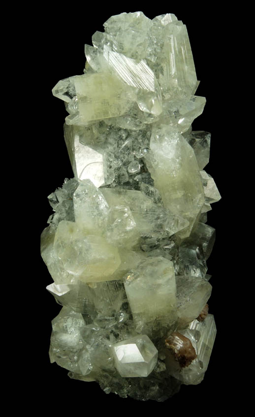 Apophyllite and Stilbite on stalactitic Quartz from Jalgaon, Maharashtra, India