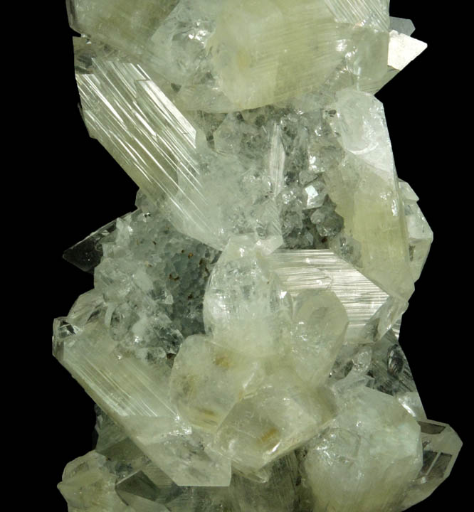 Apophyllite and Stilbite on stalactitic Quartz from Jalgaon, Maharashtra, India