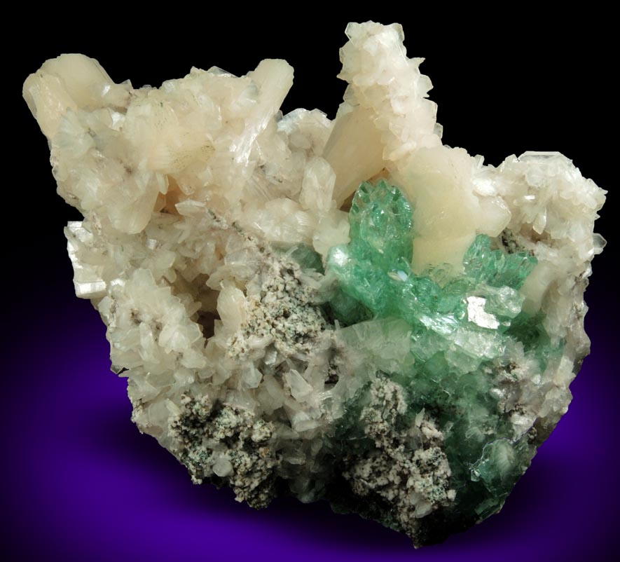 Apophyllite with Stilbite from Pashan Hill Quarry, Pune District, Maharashtra, India