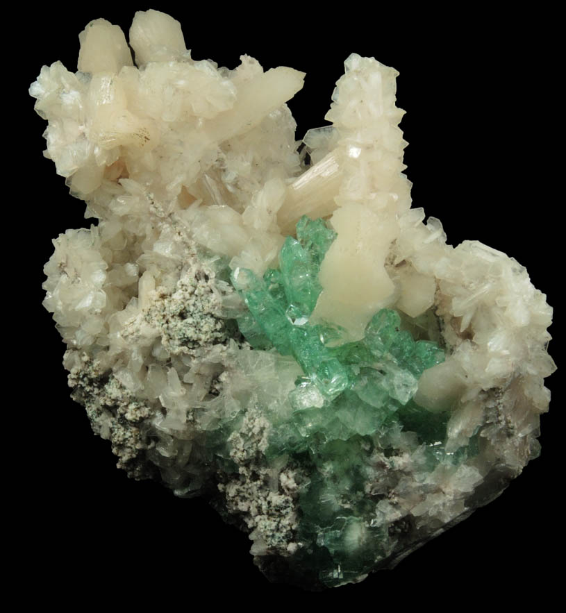 Apophyllite with Stilbite from Pashan Hill Quarry, Pune District, Maharashtra, India