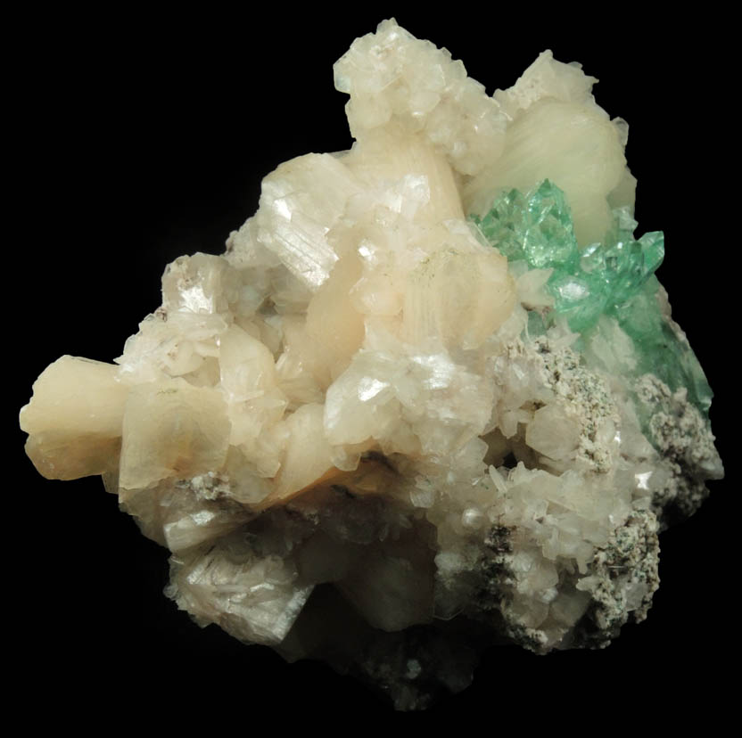 Apophyllite with Stilbite from Pashan Hill Quarry, Pune District, Maharashtra, India