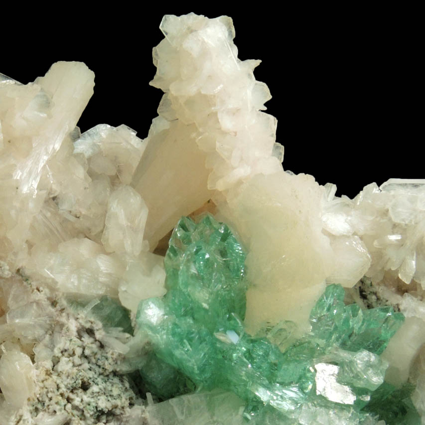 Apophyllite with Stilbite from Pashan Hill Quarry, Pune District, Maharashtra, India