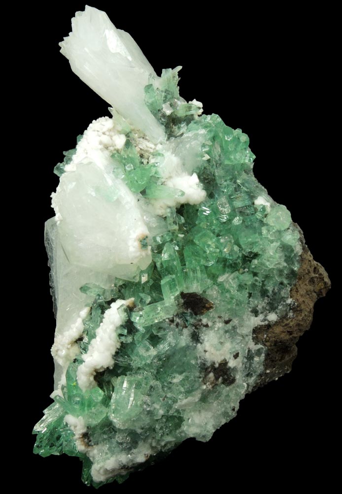 Apophyllite with Stilbite on Heulandite from Pashan Hill Quarry, Pune District, Maharashtra, India