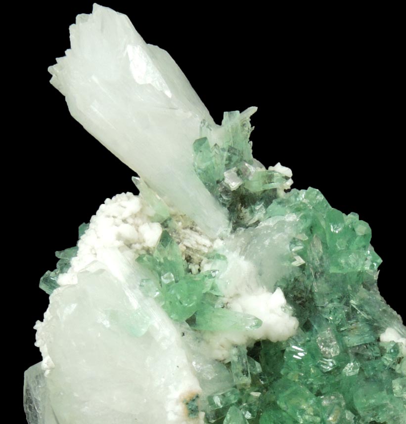 Apophyllite with Stilbite on Heulandite from Pashan Hill Quarry, Pune District, Maharashtra, India