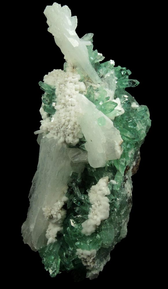 Apophyllite with Stilbite on Heulandite from Pashan Hill Quarry, Pune District, Maharashtra, India