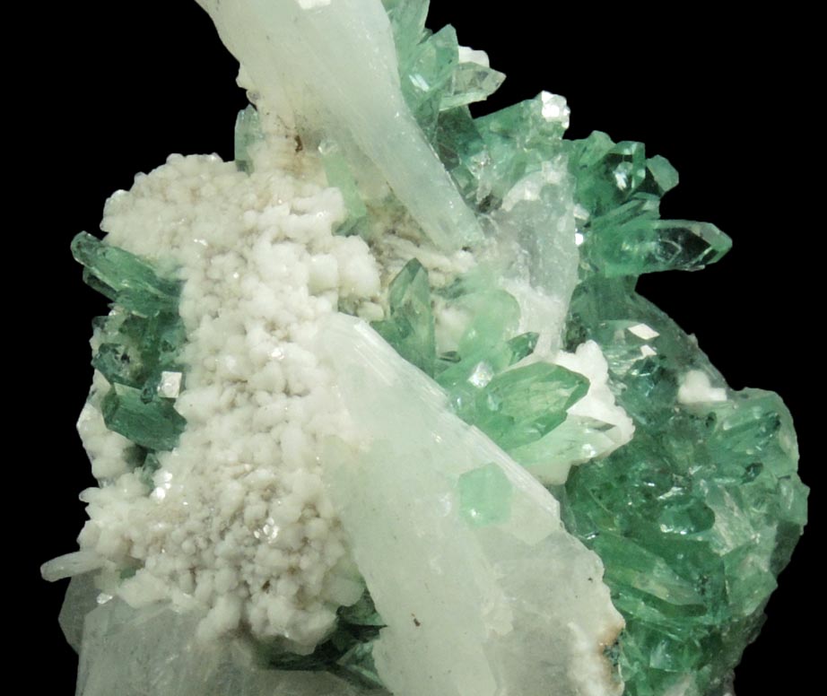 Apophyllite with Stilbite on Heulandite from Pashan Hill Quarry, Pune District, Maharashtra, India