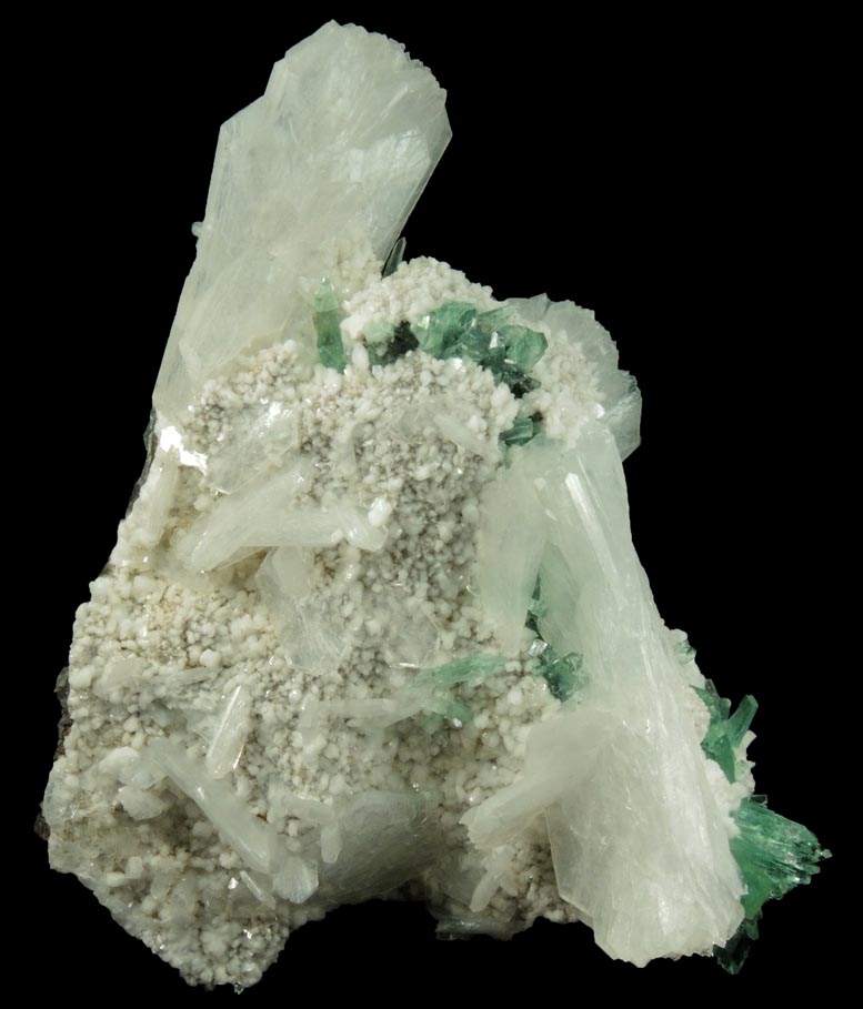 Apophyllite with Stilbite on Heulandite from Pashan Hill Quarry, Pune District, Maharashtra, India