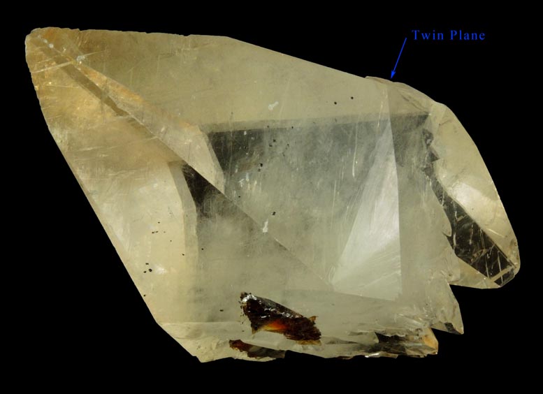 Calcite (twinned crystals) from Jewel Pocket, Elmwood Mine, Carthage. Smith County, Tennessee