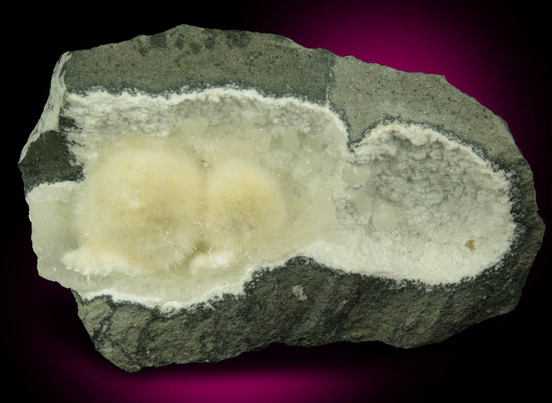 Okenite with Prehnite from Mumbai District, Maharashtra, India