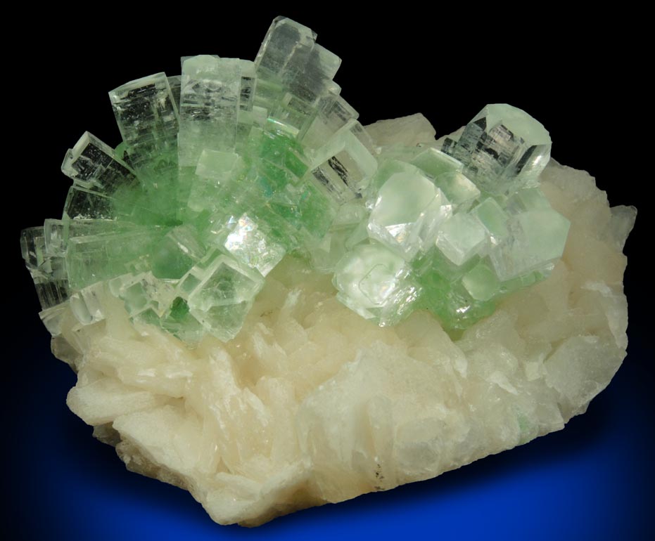 Apophyllite on Stilbite from Momin Akhada, near Rahuri, 50 km north of Ahmednagar, Maharashtra, India