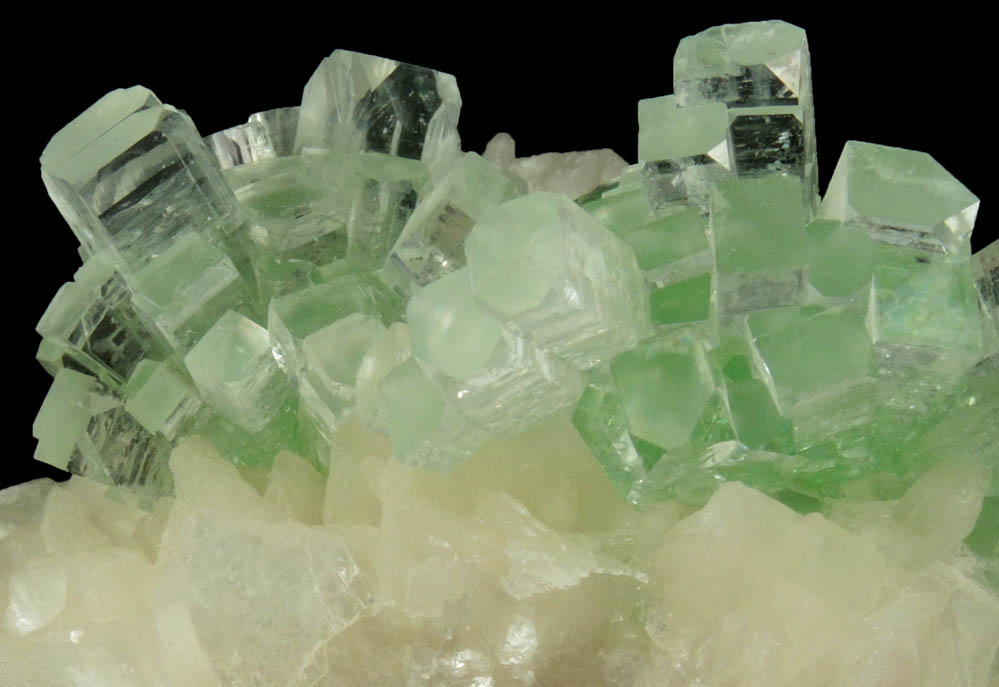 Apophyllite on Stilbite from Momin Akhada, near Rahuri, 50 km north of Ahmednagar, Maharashtra, India