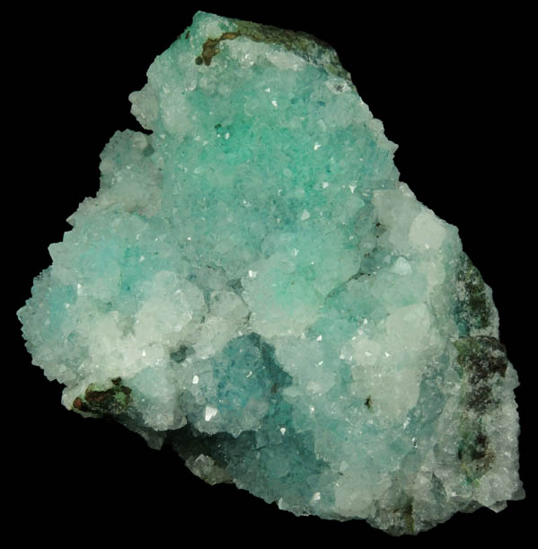 Quartz over Chrysocolla from Ray Mine, Mineral Creek District, Pinal County, Arizona