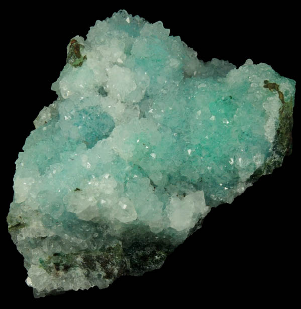 Quartz over Chrysocolla from Ray Mine, Mineral Creek District, Pinal County, Arizona