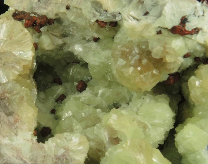 Copper on Prehnite from Iroquois Mine, 3.5 km northeast of Ahmeek, Keweenaw County, Michigan