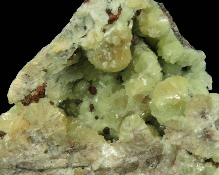 Copper on Prehnite from Iroquois Mine, 3.5 km northeast of Ahmeek, Keweenaw County, Michigan