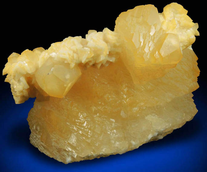 Calcite with Dolomite from Corydon Crushed Stone Quarry, Second Level, 1st Zone, Harrison County, Indiana