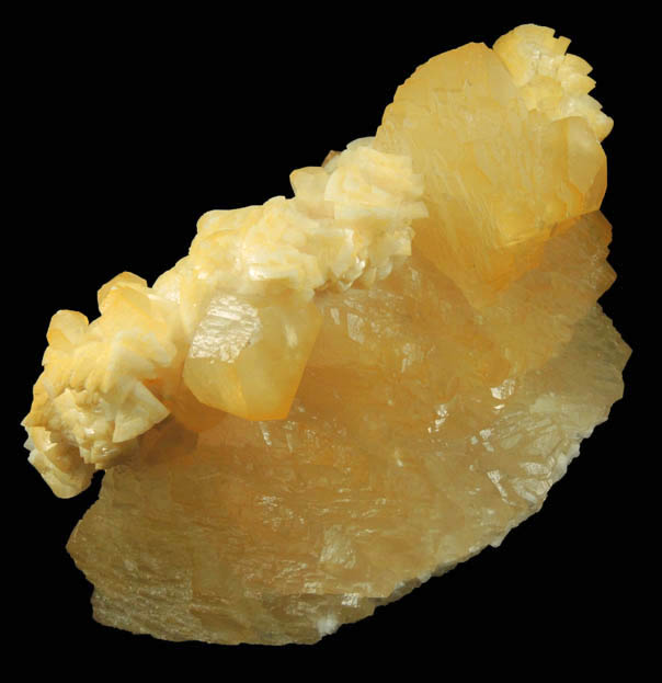 Calcite with Dolomite from Corydon Crushed Stone Quarry, Second Level, 1st Zone, Harrison County, Indiana