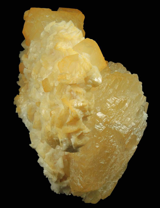 Calcite with Dolomite from Corydon Crushed Stone Quarry, Second Level, 1st Zone, Harrison County, Indiana