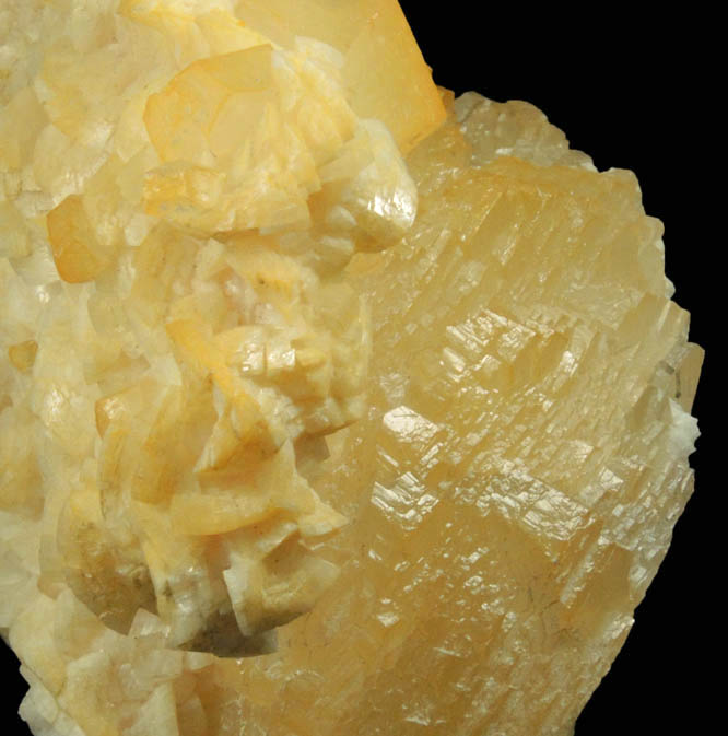 Calcite with Dolomite from Corydon Crushed Stone Quarry, Second Level, 1st Zone, Harrison County, Indiana