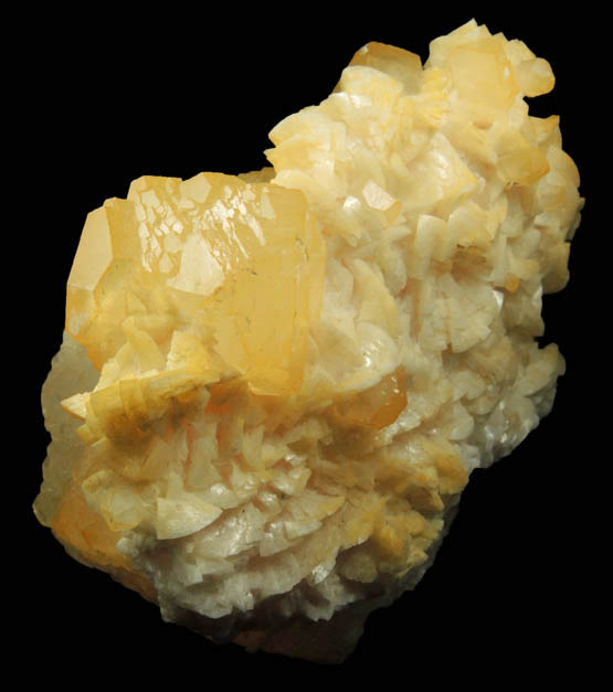 Calcite with Dolomite from Corydon Crushed Stone Quarry, Second Level, 1st Zone, Harrison County, Indiana