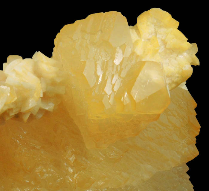 Calcite with Dolomite from Corydon Crushed Stone Quarry, Second Level, 1st Zone, Harrison County, Indiana