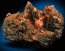 Wulfenite, Vanadinite, Calcite from Red Cloud Mine, Silver District, La Paz County, Arizona