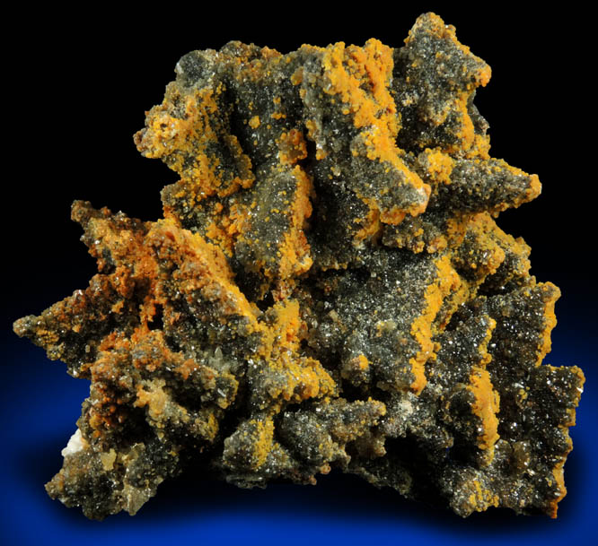 Cerussite-Willemite pseudomorphs after Descloizite with Mimetite from Chah Mileh, Anarak District, Esfahan Province, Iran