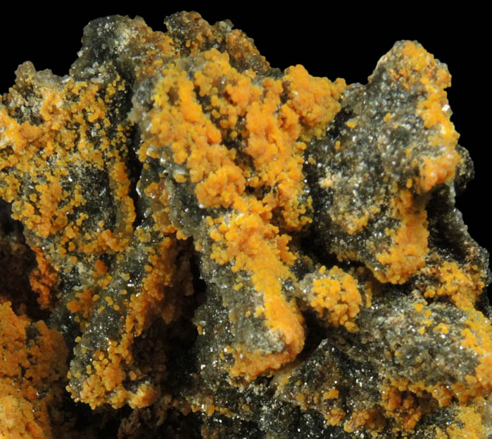 Cerussite-Willemite pseudomorphs after Descloizite with Mimetite from Chah Mileh, Anarak District, Esfahan Province, Iran