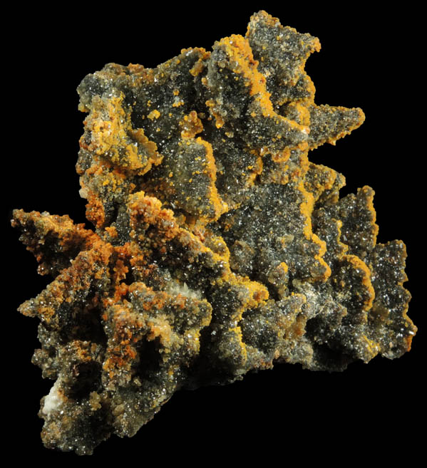 Cerussite-Willemite pseudomorphs after Descloizite with Mimetite from Chah Mileh, Anarak District, Esfahan Province, Iran