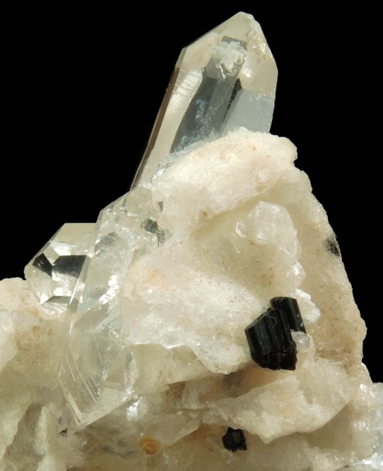 Quartz, Schorl Tourmaline, Muscovite, Albite from Minas Gerais, Brazil