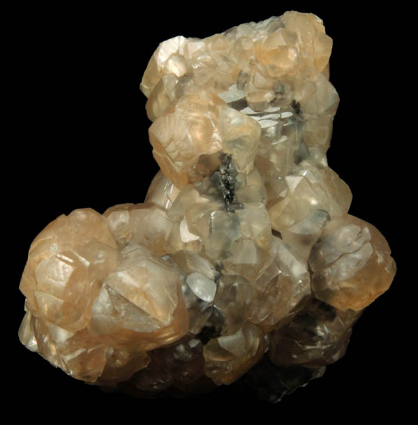 Smithsonite over Galena from Tsumeb Mine, Otavi-Bergland District, Oshikoto, Namibia