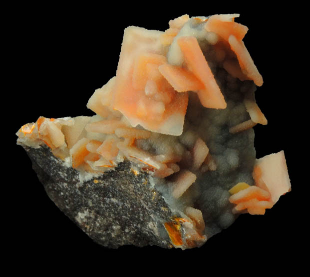 Wulfenite with Hemimorphite coating from Finch Mine, north of Hayden, Banner District, Gila County, Arizona