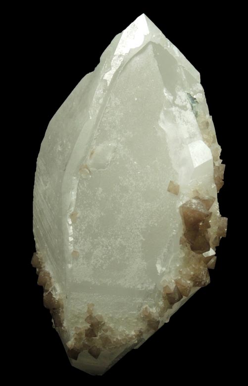 Scheelite on doubly-terminated Quartz from Yaogangxian Mine, 32 km southeast of Chenzhou, Hunan, China